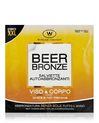 Beer Bronze bustina singola 1x2 <p>Salviette autoabbronzanti alla birra in bustina, 15ml<br />
 WONDER COMPANY