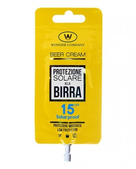 Beer Cream, SPF 15 beer sun protection in a sachet Wonder Company