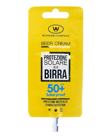 Beer Cream solar protection spf 50 sachet<p>SPF 50 sun cream with Beer, 15ml WONDER COMPANY