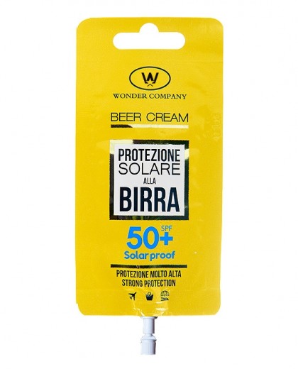 Beer Cream, SPF 50 beer sun protection in a sachet Wonder Company