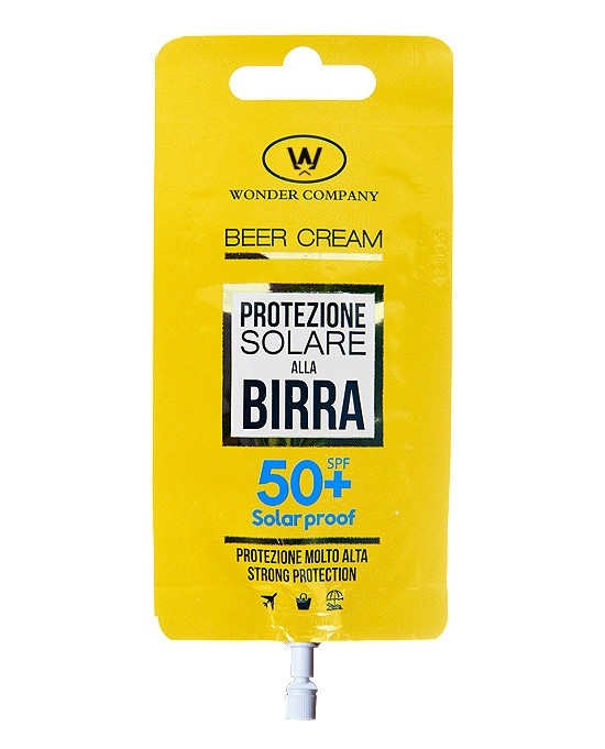 Beer Cream, SPF 50 beer sun protection in a sachet Wonder Company