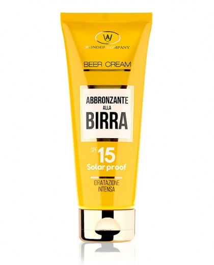 Beer Cream SPF 15 beer sun cream tube Wonder Company
