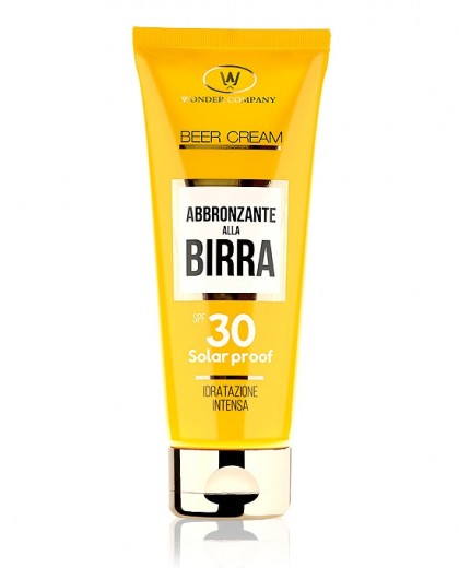 Beer Cream solar protection spf 30 tube<p>SPF 30 face and body sun cream with Beer, 100ml WONDER COMPANY