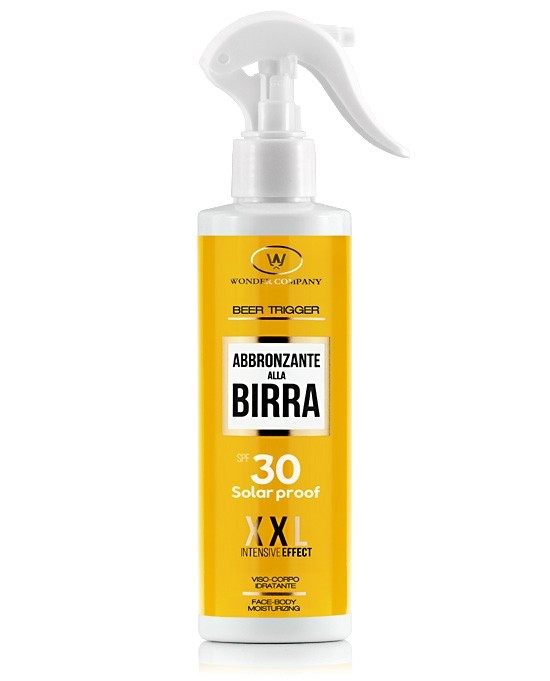 Trigger Beer 30, tanning spray with SPF30 protection filter