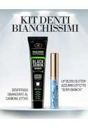 Kit Whitening toothpaste and blue glitter