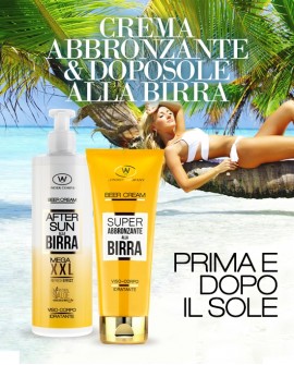 Kit Beer Cream crema abbronzante e doposole alla birra Wonder Company
