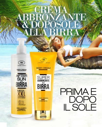 Kit Beer Cream crema abbronzante e doposole alla birra Wonder Company