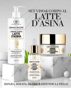 Kit creme e siero viso e corpo al latte d'Asina, Wonder Company