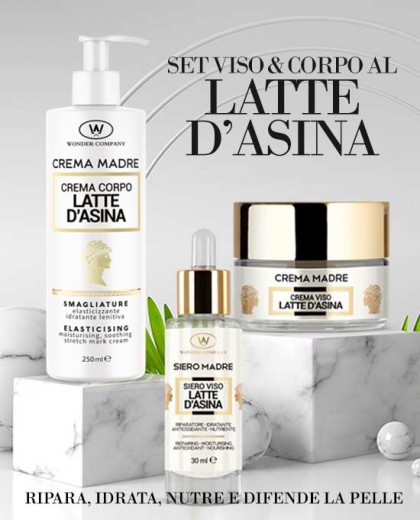 Kit creme e siero viso e corpo al latte d'Asina, Wonder Company