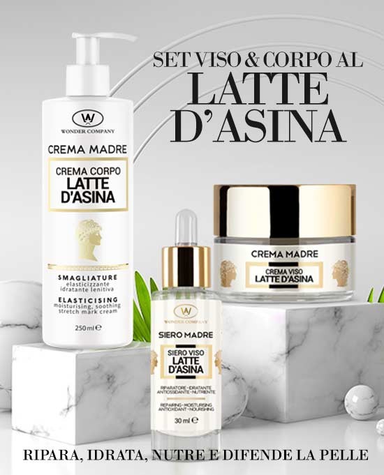 Kit creme e siero viso e corpo al latte d'Asina, Wonder Company