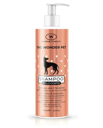 Shampoo Wonder Pet pelo corto<p>Shampoo per cani a pelo corto, 250ml WONDER COMPANY