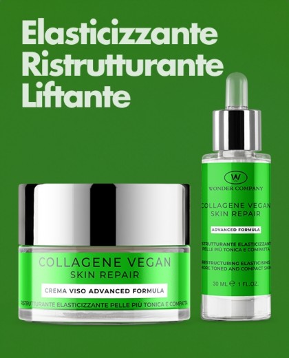 Set viso Collagene crema+siero<p>Elasticizzante + Ristrutturante + Liftante con Derma Roller in regalo WONDER COMPANY