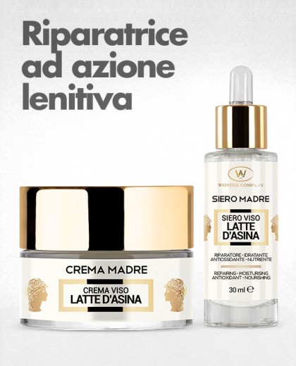 Set viso Latte d'Asina crema+siero<p>Riparatrice + Lenitiva WONDER COMPANY