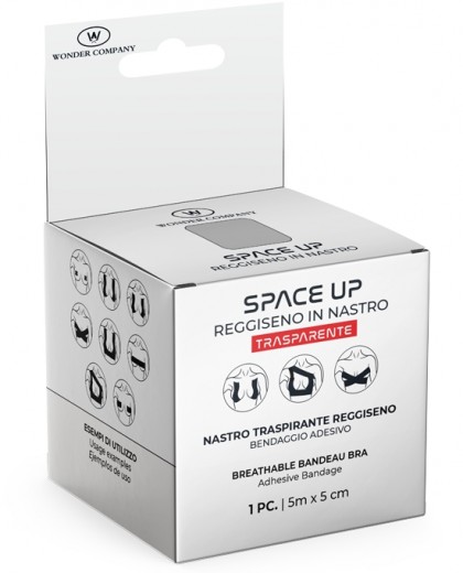 Space Up Boob Tape Trasparente<p>REGGISENO ADESIVO IN NASTRO, 5 metri WONDER COMPANY